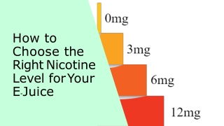 How to Choose the Right Nicotine Level for Your E-Juice