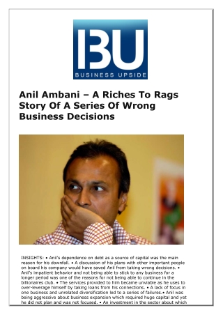 Anil Ambani – A Riches To Rags Story Of A Series Of Wrong Business Decisions1