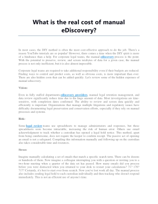 What is the real cost of manual eDiscovery-converted