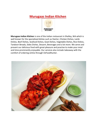 5% Off - Murugaas Indian Kitchen Takeaway Menu Shelley, WA