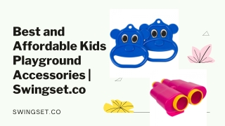 Best and Affordable Kids Playground Accessories | Swingset.co