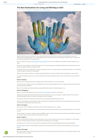 The Best Destinations for Living and Working in 2021 _ Earth Relocation