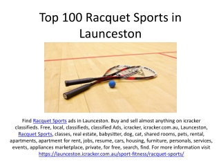 Top 100 Racquet Sports in Launceston