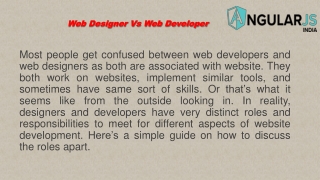 Web Designer Vs Web Developer Key Differences to Know