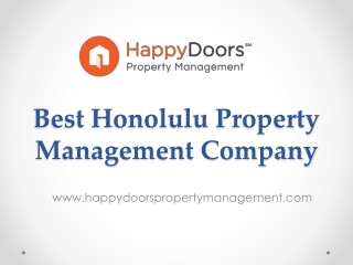 Best Honolulu Property Management Company - www.happydoorspropertymanagement.com