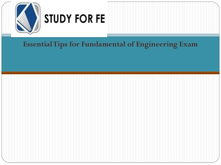 Essential Tips for Fundamental of Engineering Exam