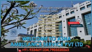 Get Air Ambulance Service with Long Experienced Medical Team |ASHA