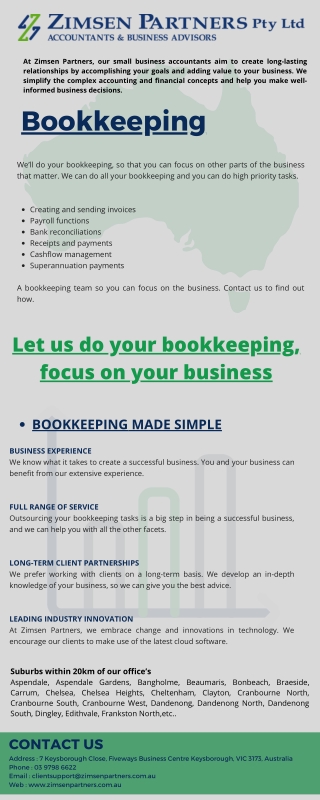 Get the help of Professional Bookkeepers in Melbourne