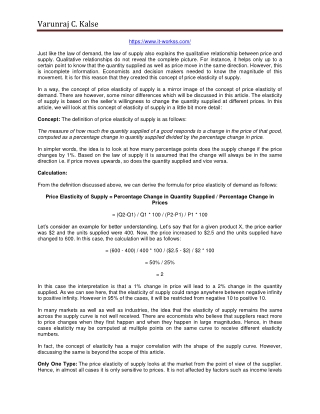 Elasticity of Demand - www.it-workss.com