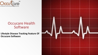 Lifestyle Disease Tracking Feature Of Occucare Software