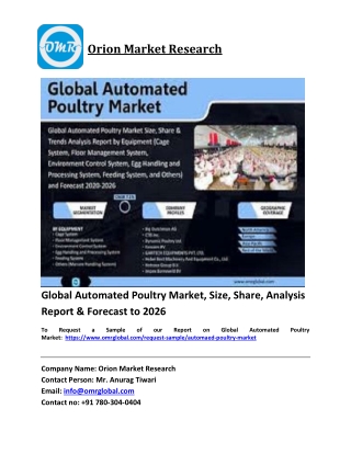 Global Automated Poultry Market Trends, Size, Competitive Analysis and Forecast