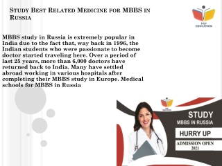 MBBS in Russia Is the Right Choice for Indian Students