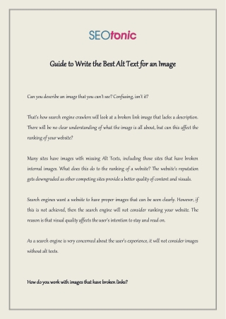 Guide to Write the Best Alt Text for an Image