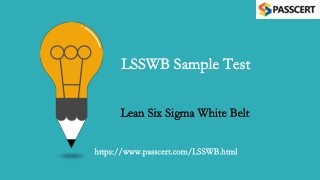 Lean Six Sigma White Belt LSSWB Dumps