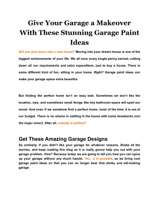 Give Your Garage a Makeover With These Stunning Garage Paint Ideas