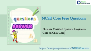 Nutanix Certified Systems Engineer-Core NCSE Core Exam Questions