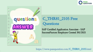 SAP SuccessFactors Employee Central 3H2021 C_THR81_2105 Exam Questions