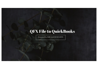 QFX File to QuickBooks