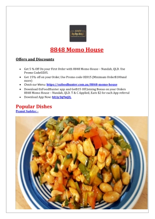 5% Off - 8848 Momo Nepalese House Menu Nundah, QLD