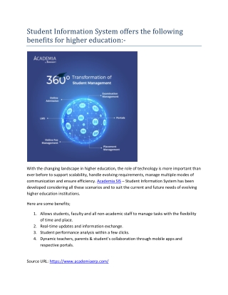 Student Management System - Benefits and Advantages