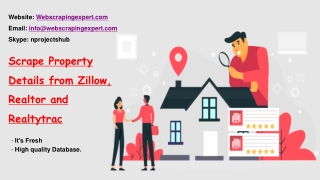 Scrape Property Details from Zillow, Realtor and Realtytrac