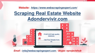 Scraping Real Estate Website Adondervivir.com