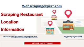Scraping Restaurant Location Information