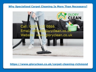 Why Specialized Carpet Cleaning Is More Than Necessary