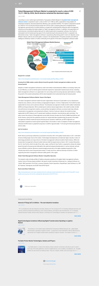 Talent Management Software Market to be worth US$ 12,211.9 Mn by 2026 - TMR
