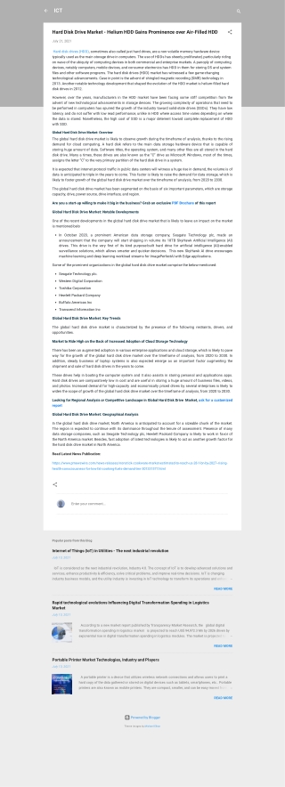 Hard Disk Drive Market Trends and Forecasts 2020-2030