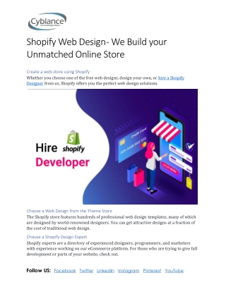 Shopify web design
