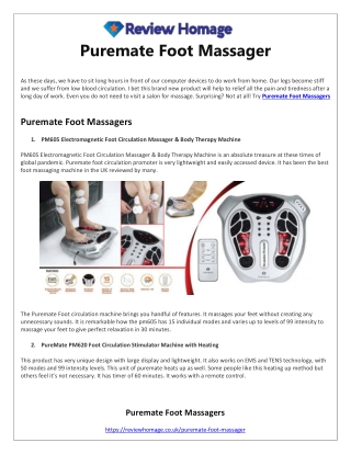Puremate Foot Massager