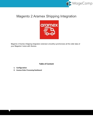 Magento 2 Aramex Shipping Integration