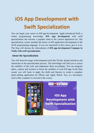 iOS App Development in Noida with Swift Specialization.docx