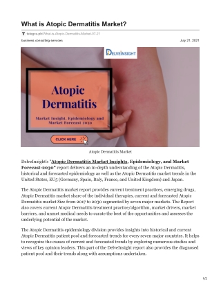 Atopic Dermatitis Market