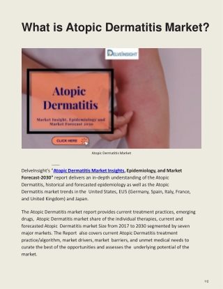 Atopic Dermatitis Market-PPT