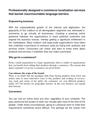 e-commerce localization