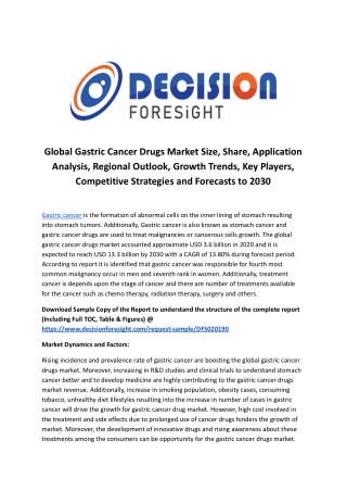 Global Gastric Cancer Drugs Market.docx