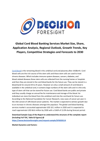 Global Cord Blood Banking Services Market .docx