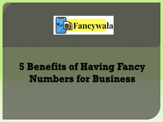 5 Benefits of Having Fancy Numbers for Business