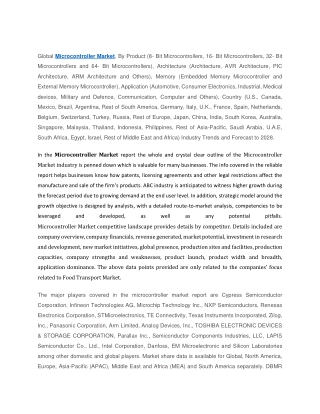 Microcontroller Market