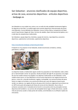 San Sebastian - anuncios clasificados de equipo deportivo, armas de caza, accesorios deportivos - artículos deportivos -