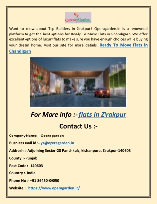Ready To Move Flats in Panchkula AS