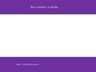 Best sanitizer in India