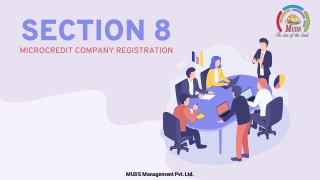 Section 8 Microcredit Company Registration - Muds Management