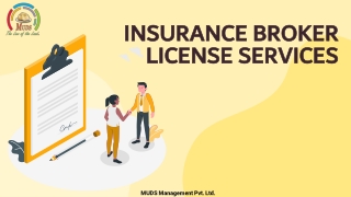 Insurance Broker License Services - Muds Management