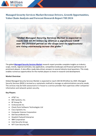 Managed Security Services Market