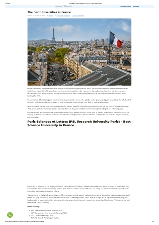 The Best Universities in France _ Earth Relocation
