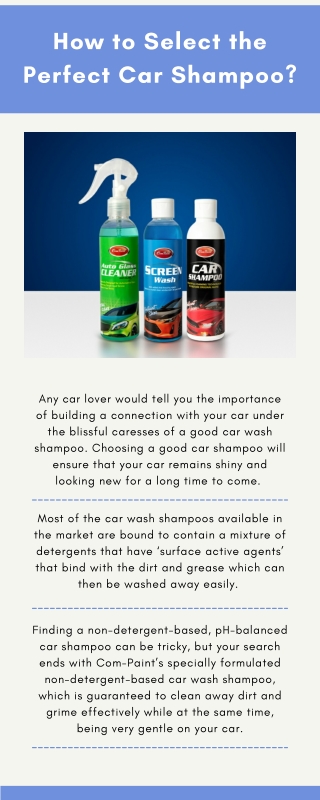 How to Select the Perfect Car Shampoo?