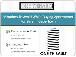 Mistakes To Avoid While Buying Apartments For Sale In Cape Town